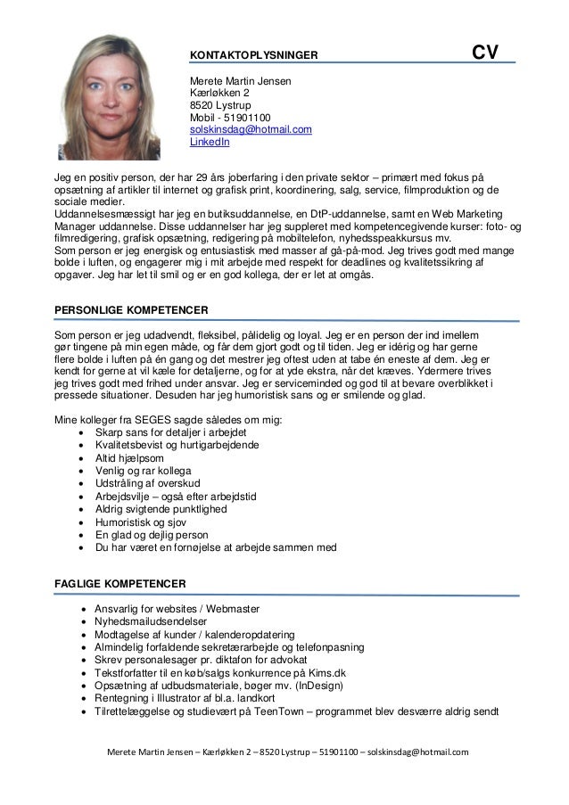 opsætning cv opsætning cv